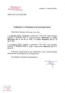 Ważny komunikat dla Mieszkańców !