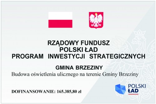Budowa oświetlenia ulicznego na terenie Gminy Brzeziny