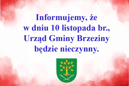 10 listopada 2025 r. – dniem wolnym od pracy