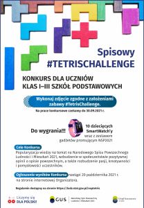 „Spisowy #TetrisChallenge" - konkurs dla uczniów klas I-III szkół podstawowych