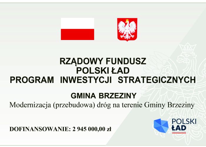 Modernizacja (przebudowa) dróg na terenie Gminy Brzeziny