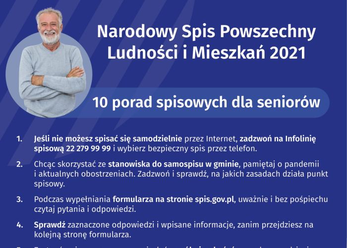 Narodowy Spis Powszechny - pomóż seniorowi spisać się bezpiecznie.