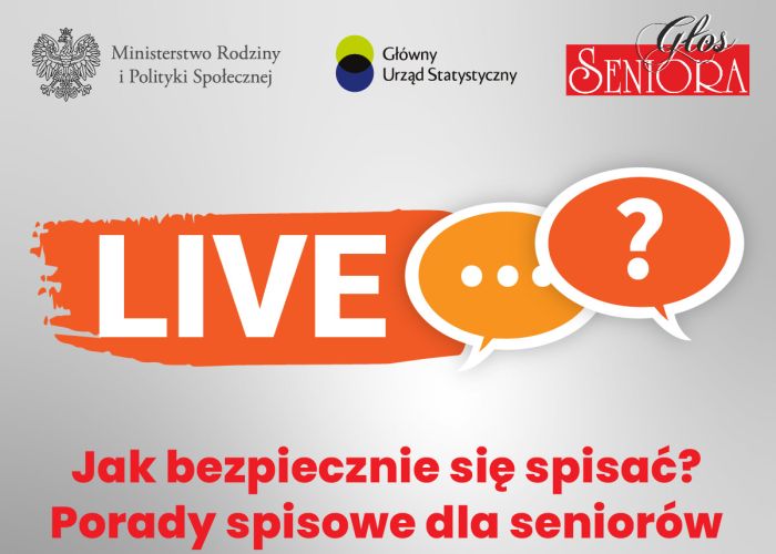 Live MRiPS, GUS i „Głosu Seniora” – Jak bezpiecznie się spisać? Porady spisowe dla seniorów