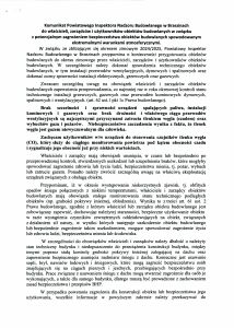 Komunikat Powiatowego Inspektora Nadzoru Budowlanego w Brzezinach do właścicieli, zarządców i użytkowników obiektów budowlanych w związku z potencjalnym zagrożeniem bezpieczeństwa obiektów budowlanych spowodowanym ekstremalnymi warunkami atmosferycznymi.