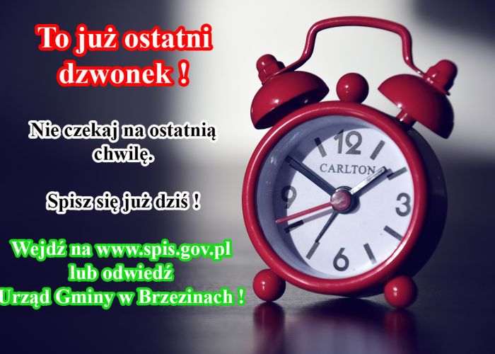 Przypominamy o obowiązku udziału w Narodowym Spisie Powszechnym Ludności i Mieszkań 2021 - zostało niewiele czasu !