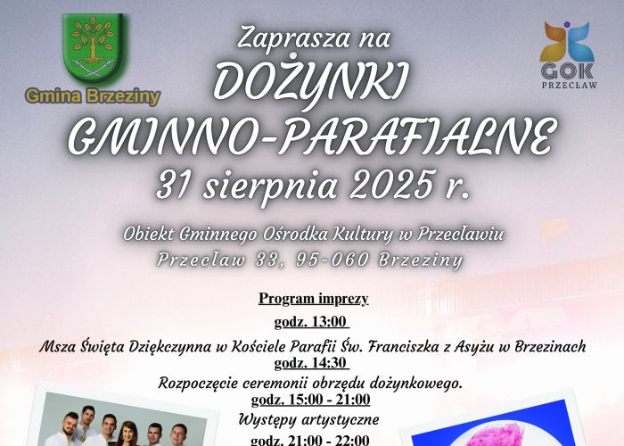 Dożynki Gminno - Parafialne 2025 - ZAPRASZAMY !!!