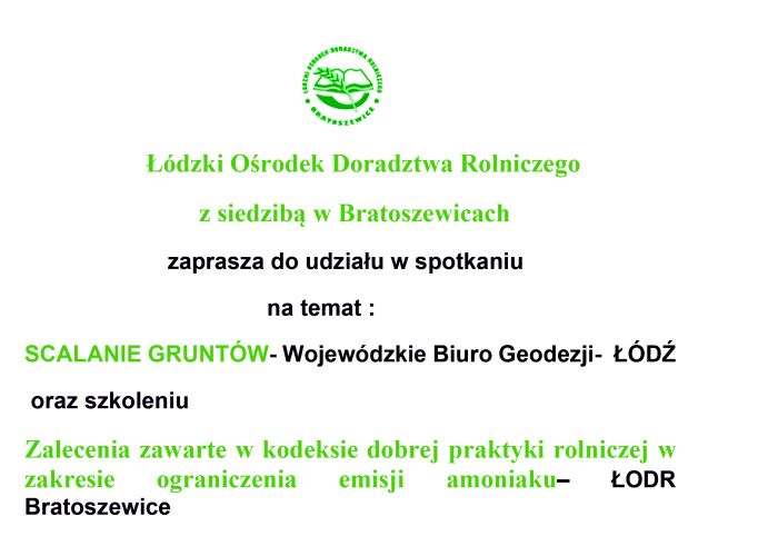 ŁODR z siedzibą w Bratoszewicach zaprasza do udziału w szkoleniach.