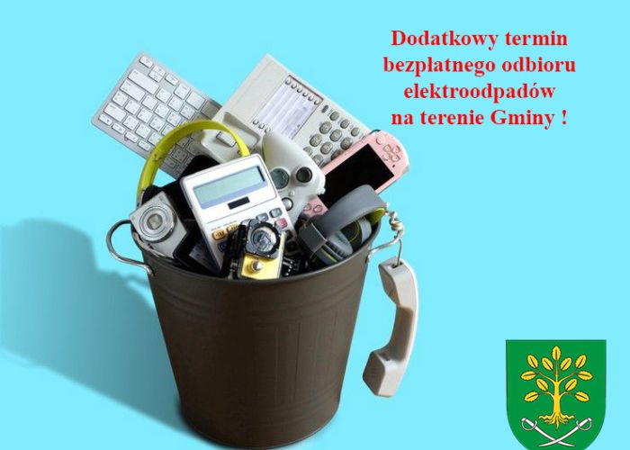 Dodatkowy termin bezpłatnego odbioru elektroodpadów na terenie Gminy